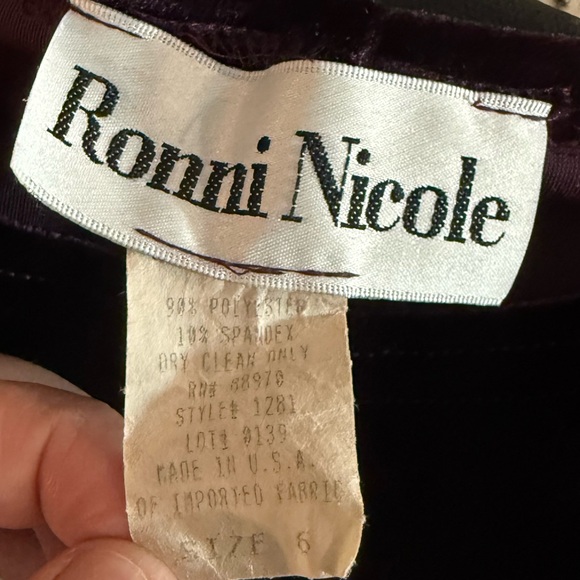 Vintage Y2K Purple Velvet Midi Dress Size 6 Whimsigoth Chic Fairycore Phoebe - Picture 5 of 7